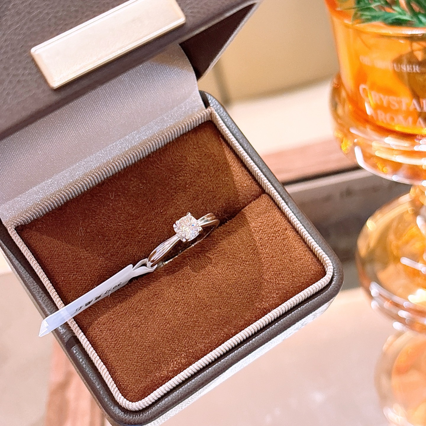 Hypoallergenic Silver Moissanite Ring Korean Style Teacher's Day