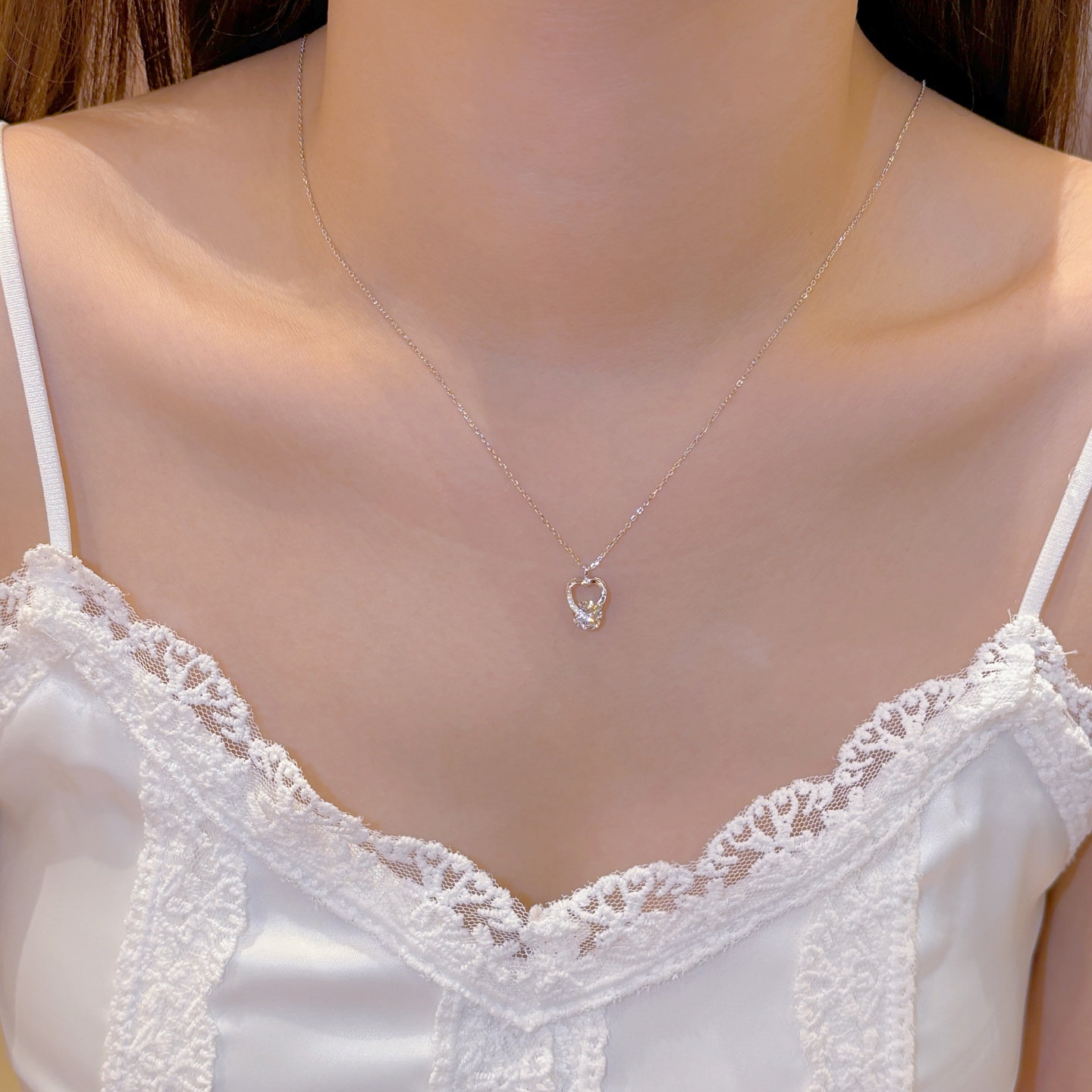 精巧ニッケル無添加銀ネックレスシルバー 父の日