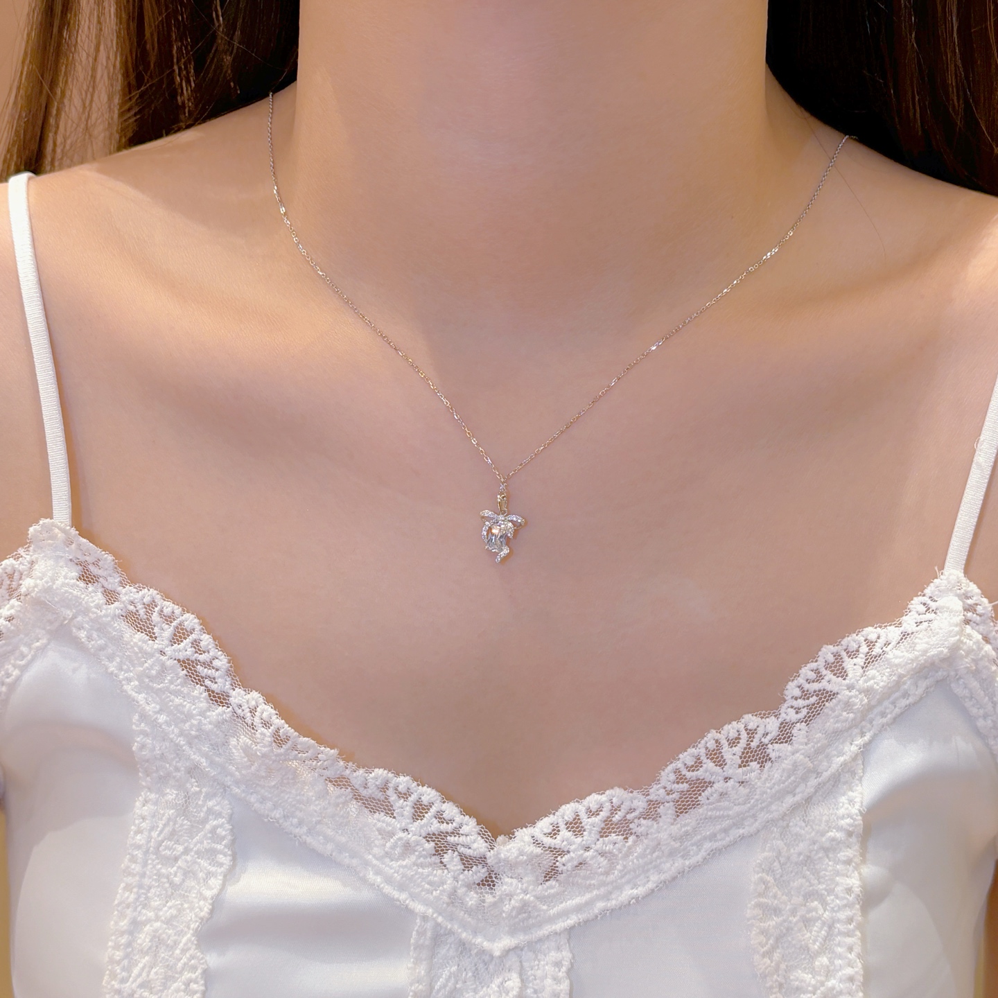 925 Silver Necklace Premium New Year Gold