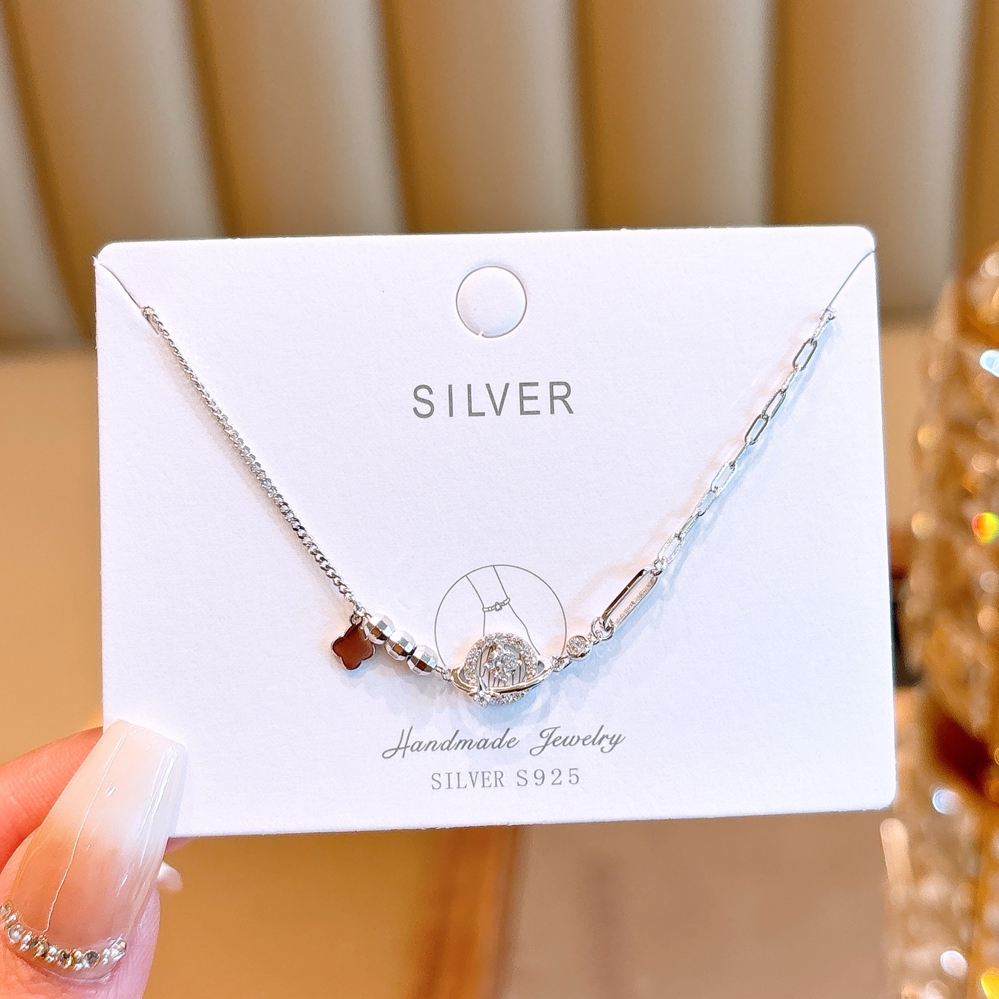 高級感925シルバーブレスレットシルバー 先生の日