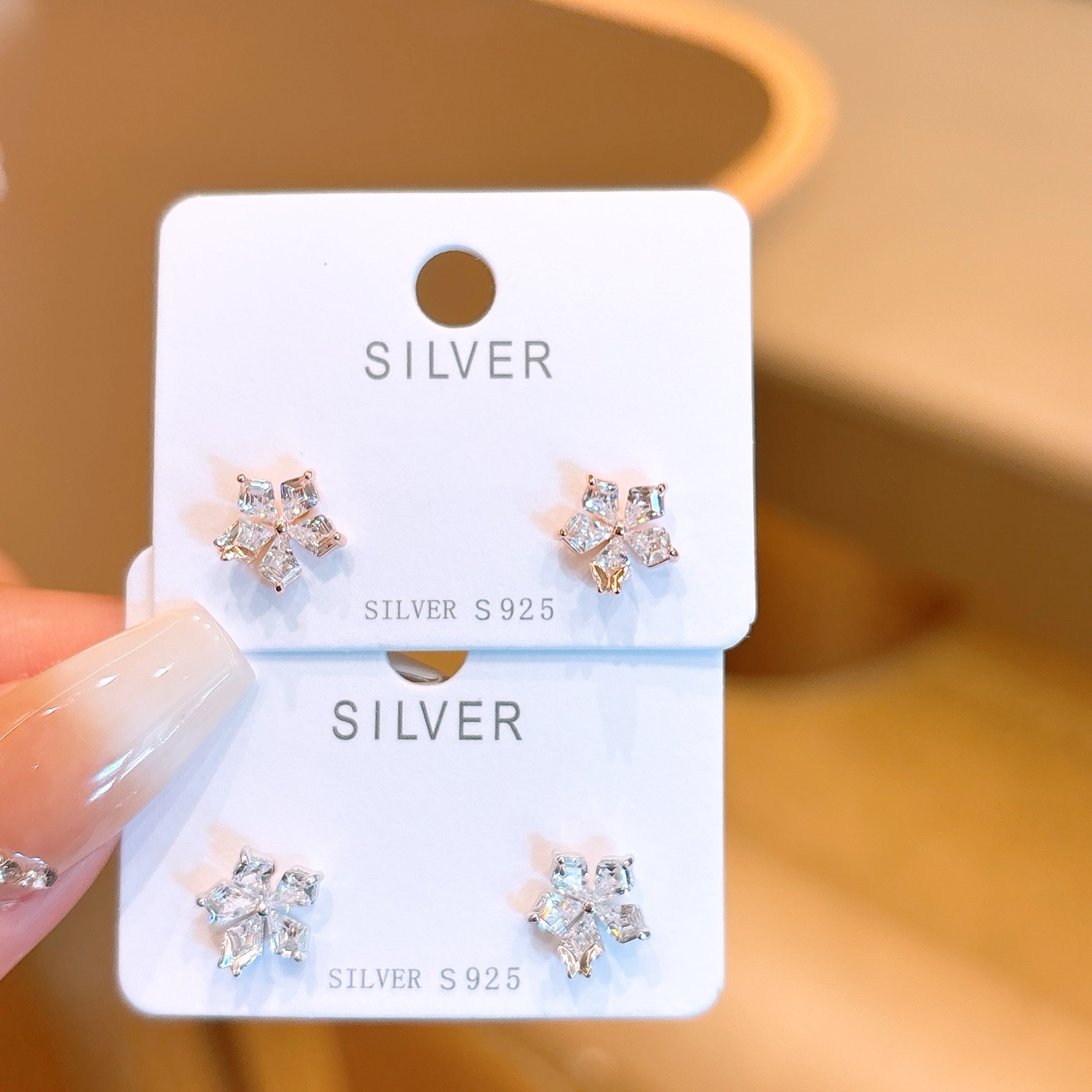 High Polish Silver Earrings Intellectual Wedding Favor Silver