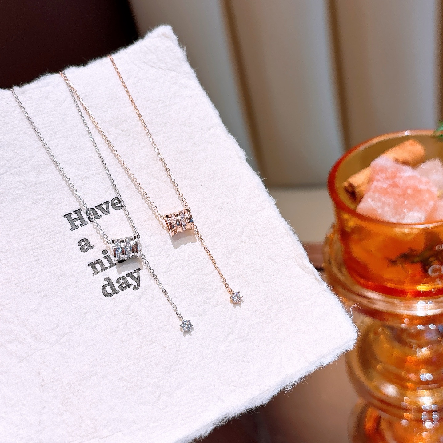 Solid Silver Necklace Forest Spring Festival Gold