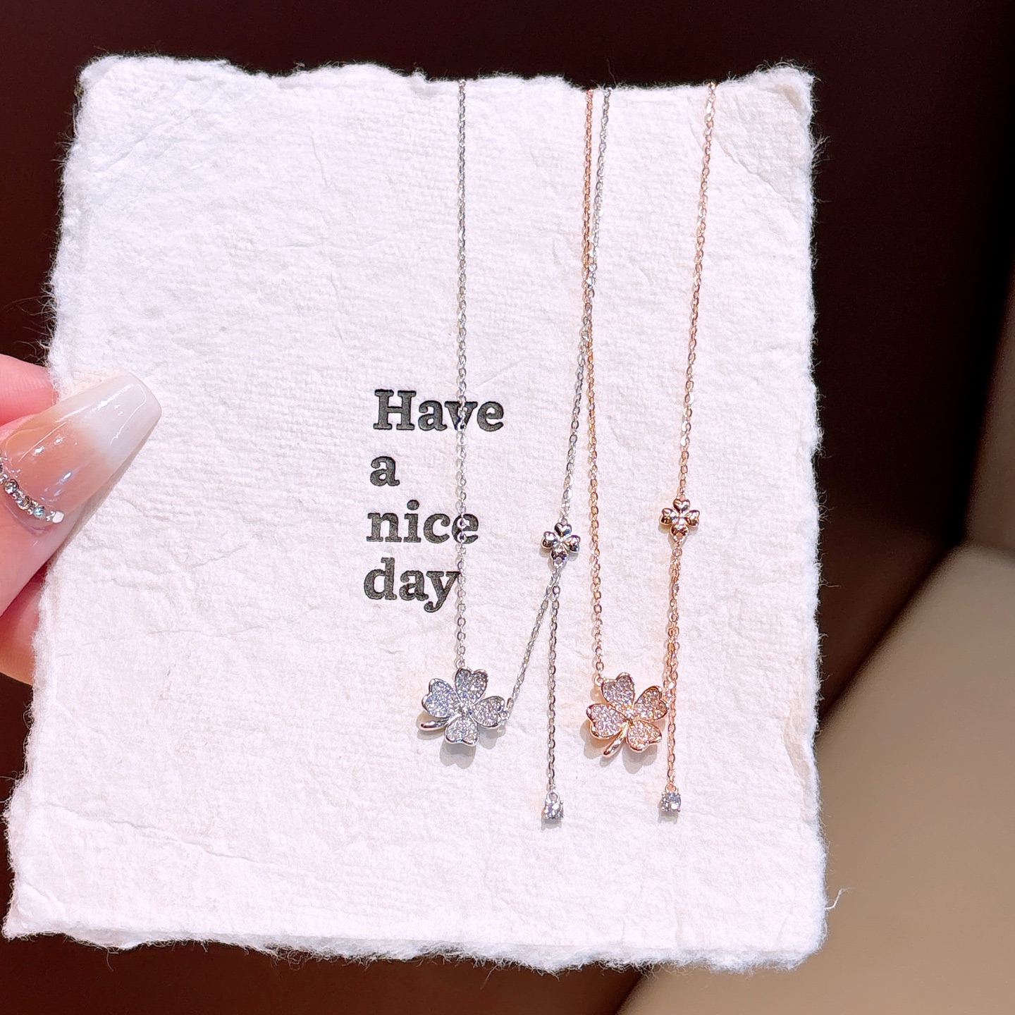 Low Allergy Silver Necklace Sweet Spring Festival Gold