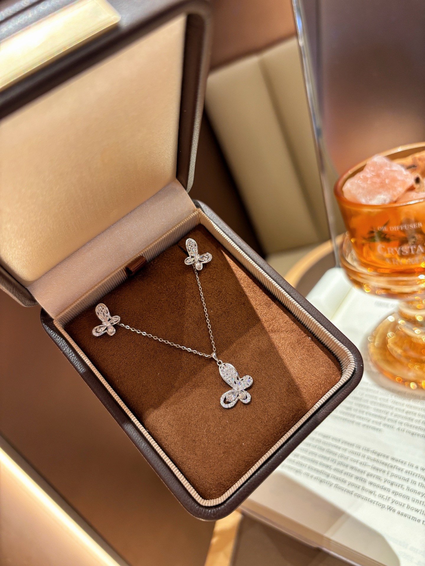 Nickel Free Silver Earrings & Necklace Set Fresh Proposal Silver