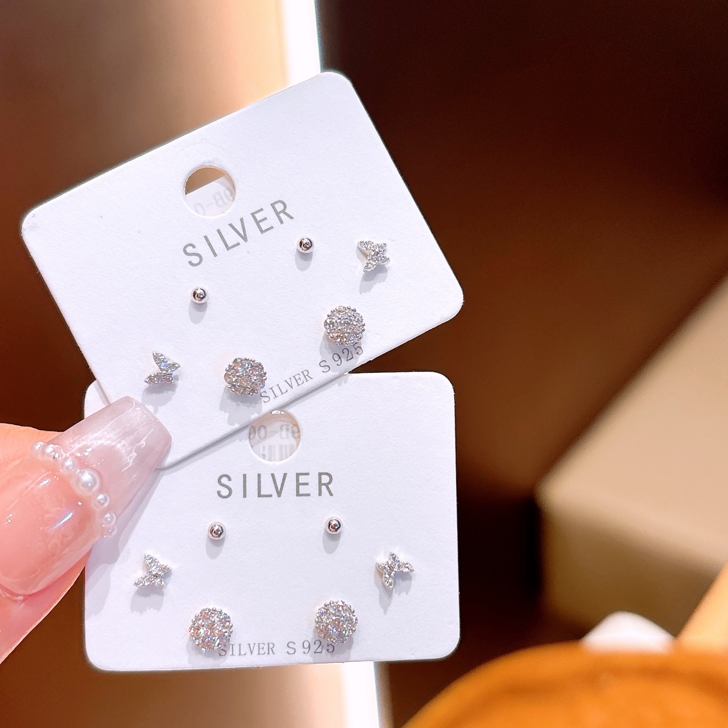 Low Allergy Silver Earrings Gentle Mother's Birthday Gold