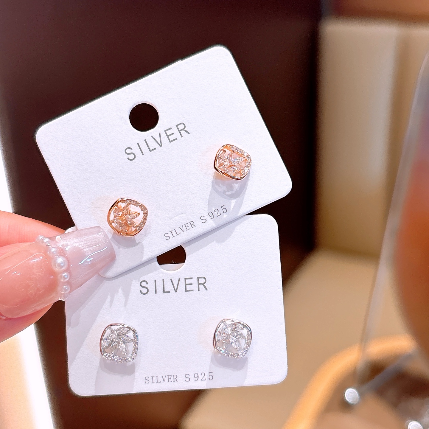 Low Allergy Silver Earrings Chic Party Gold