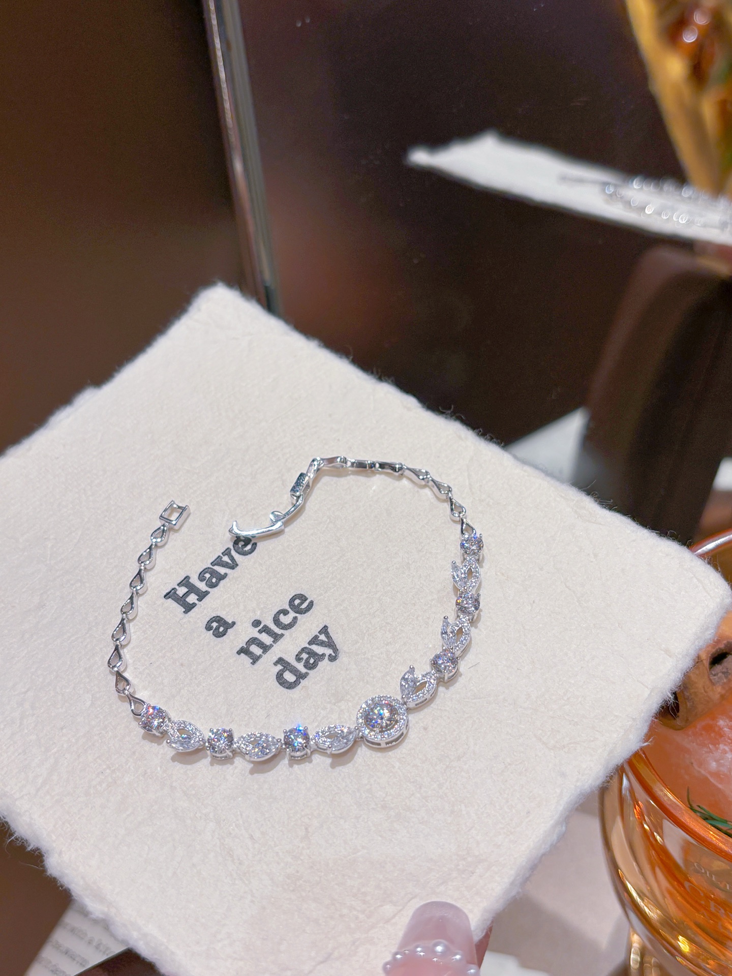 Low Allergy Silver Moissanite Bracelet Lively Wedding Silver