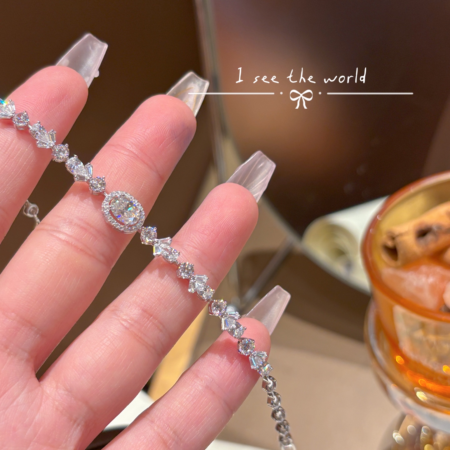 High Polish Silver Moissanite Bracelet Chic Self-love Silver