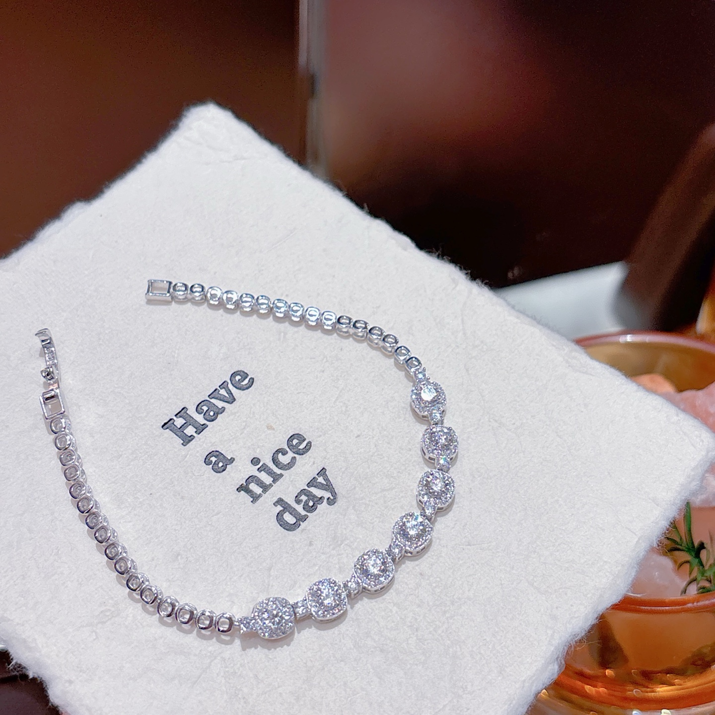 S925 Sterling Silver Moissanite Bracelet French Anniversary Silver