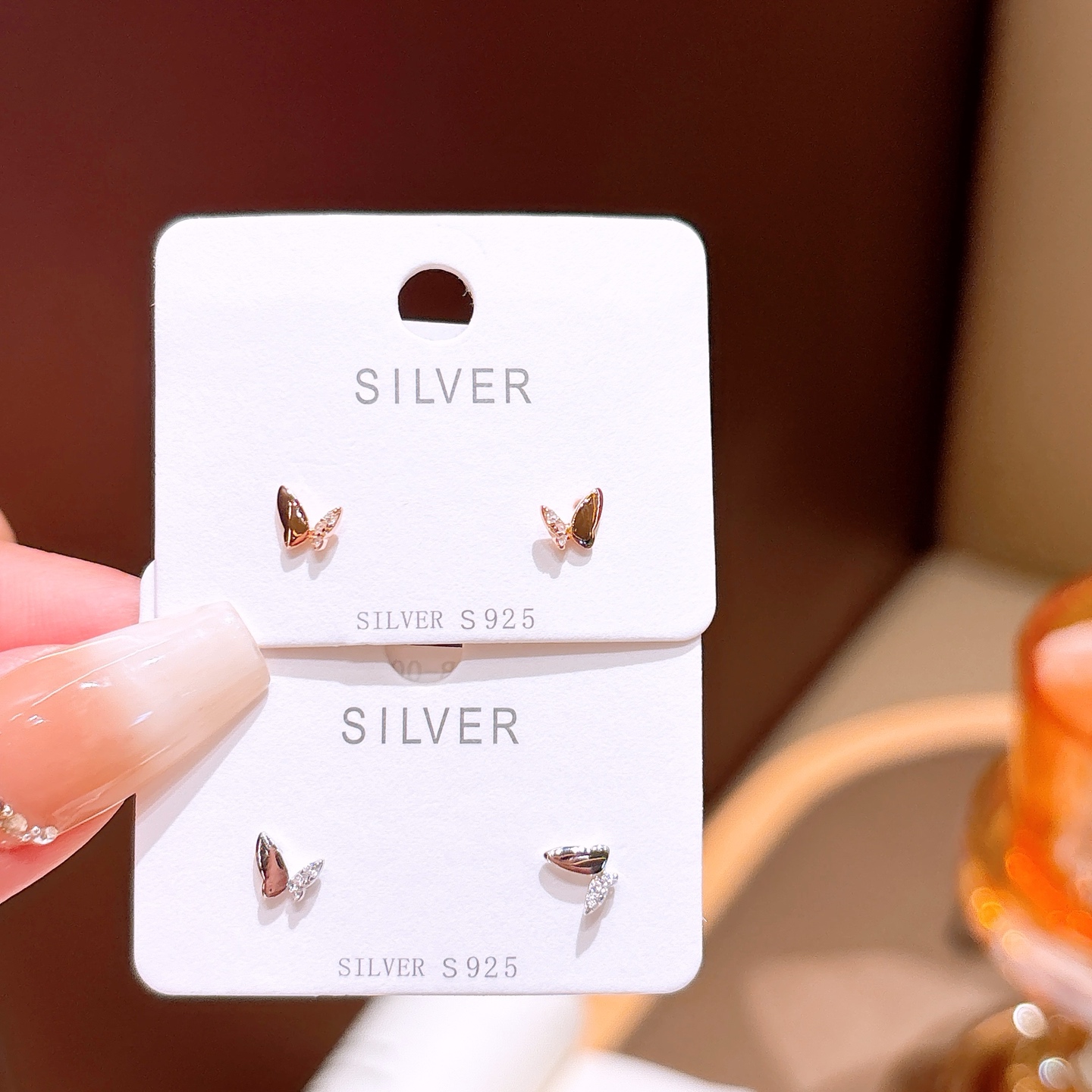 Fine Silver Earrings Korean Style Self-love Silver