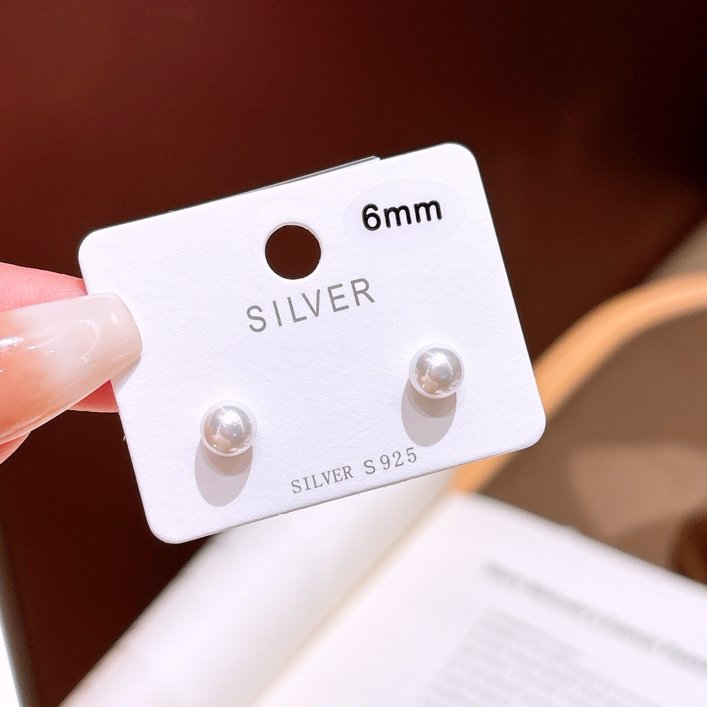 S925 Sterlingsilber Ohrringe Schick Geschenk für beste Freundin Silber