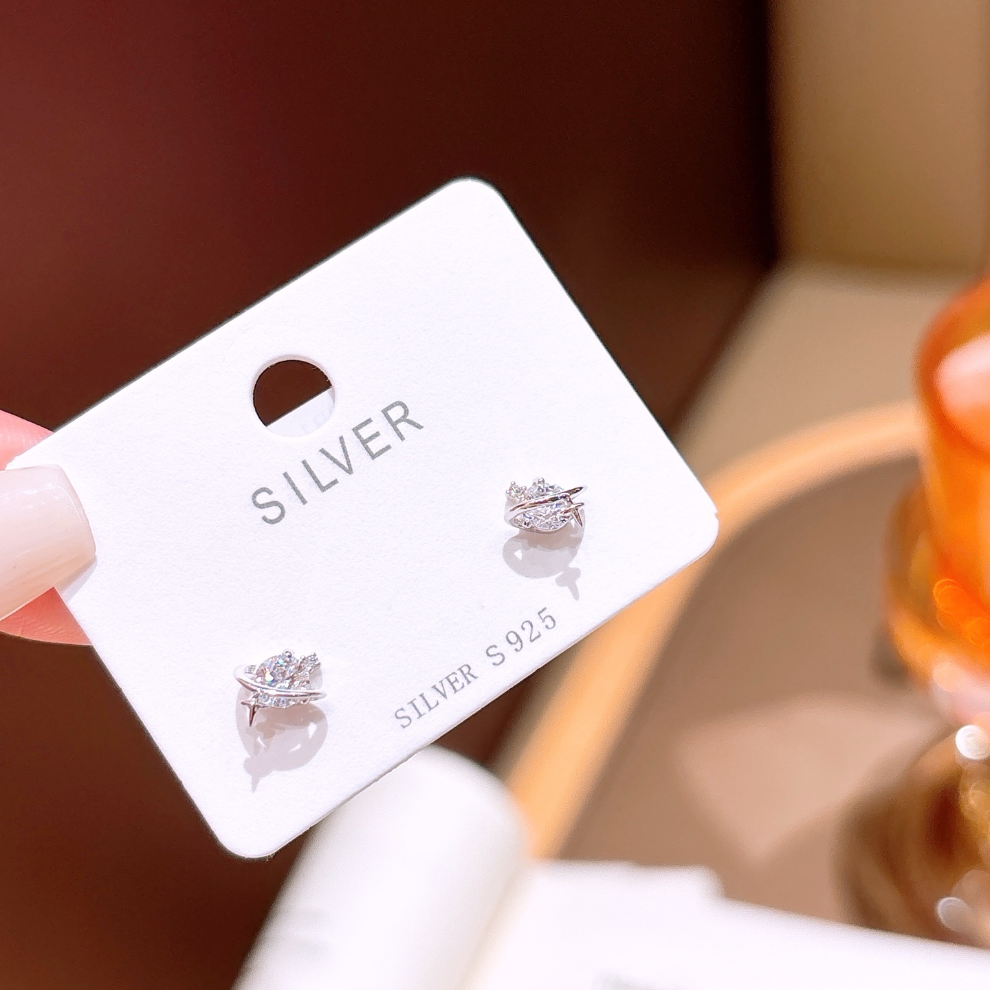 Fine Silver Earrings Intellectual Graduation Silver