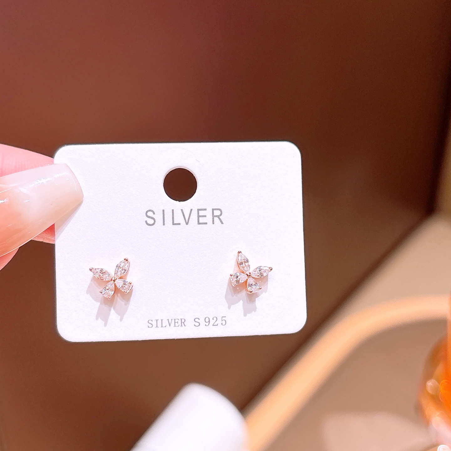 Nickelfreies Silber Ohrringe Leichter Luxus Geschenk für beste Freundin