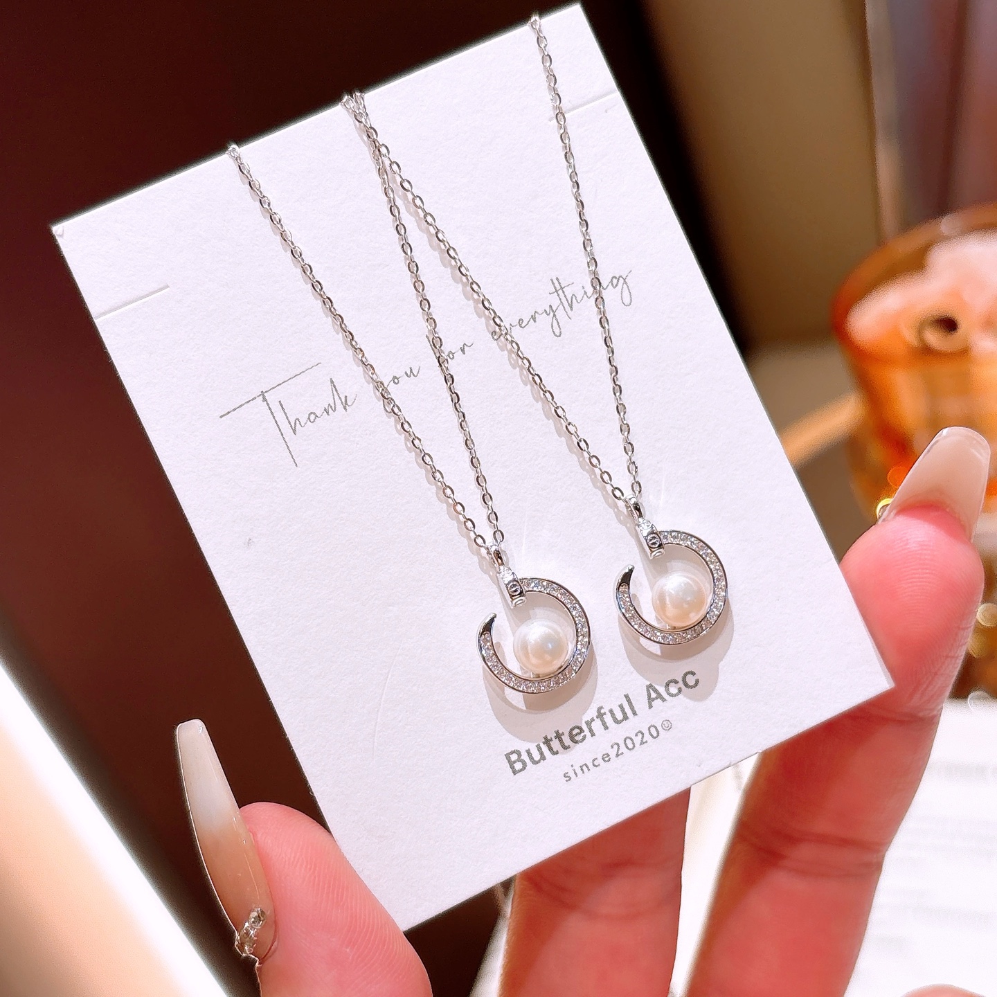 925 Silver Necklace Gentle Mother's Birthday Silver