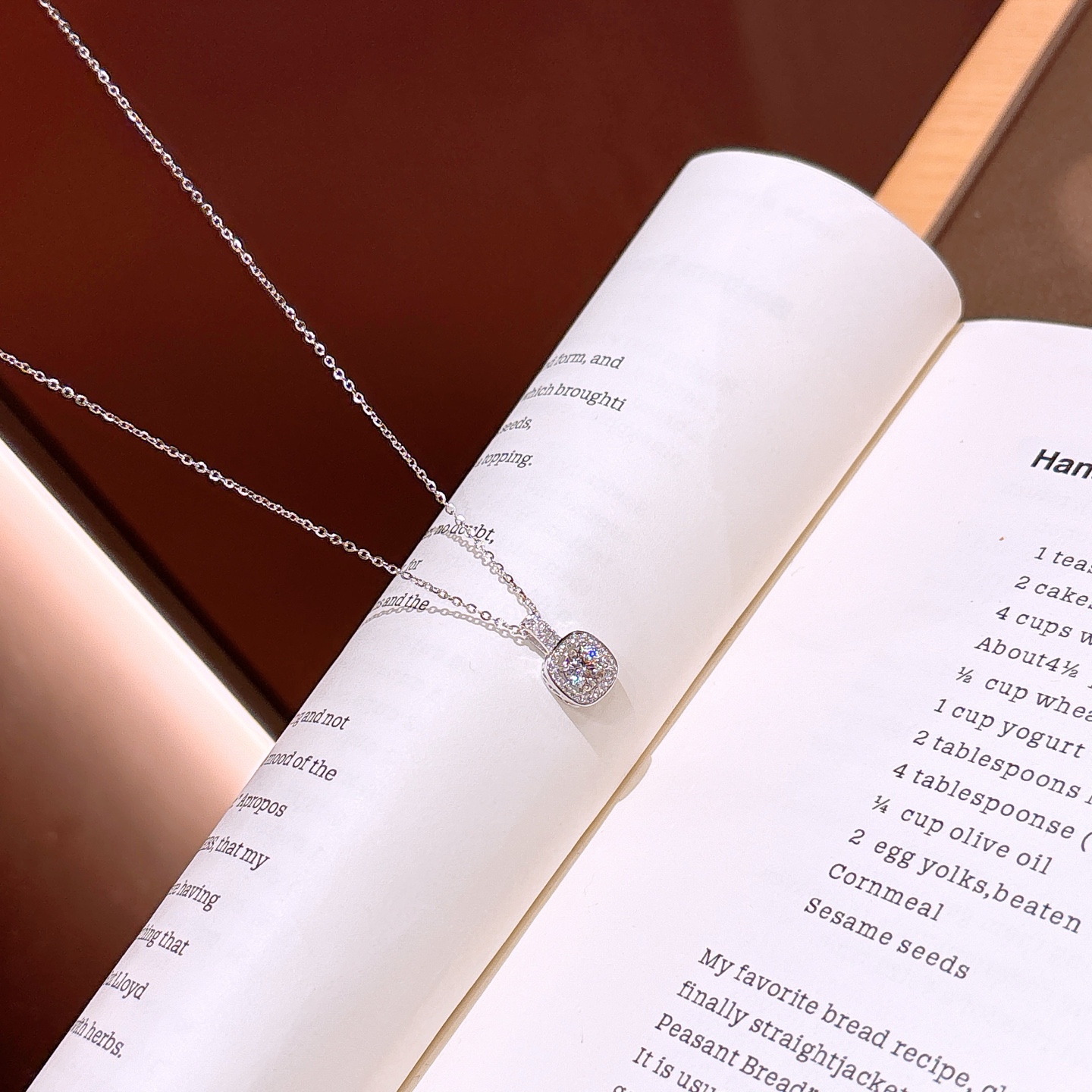 Nickel Free Silver Moissanite Necklace Lively Wedding Favor Gold