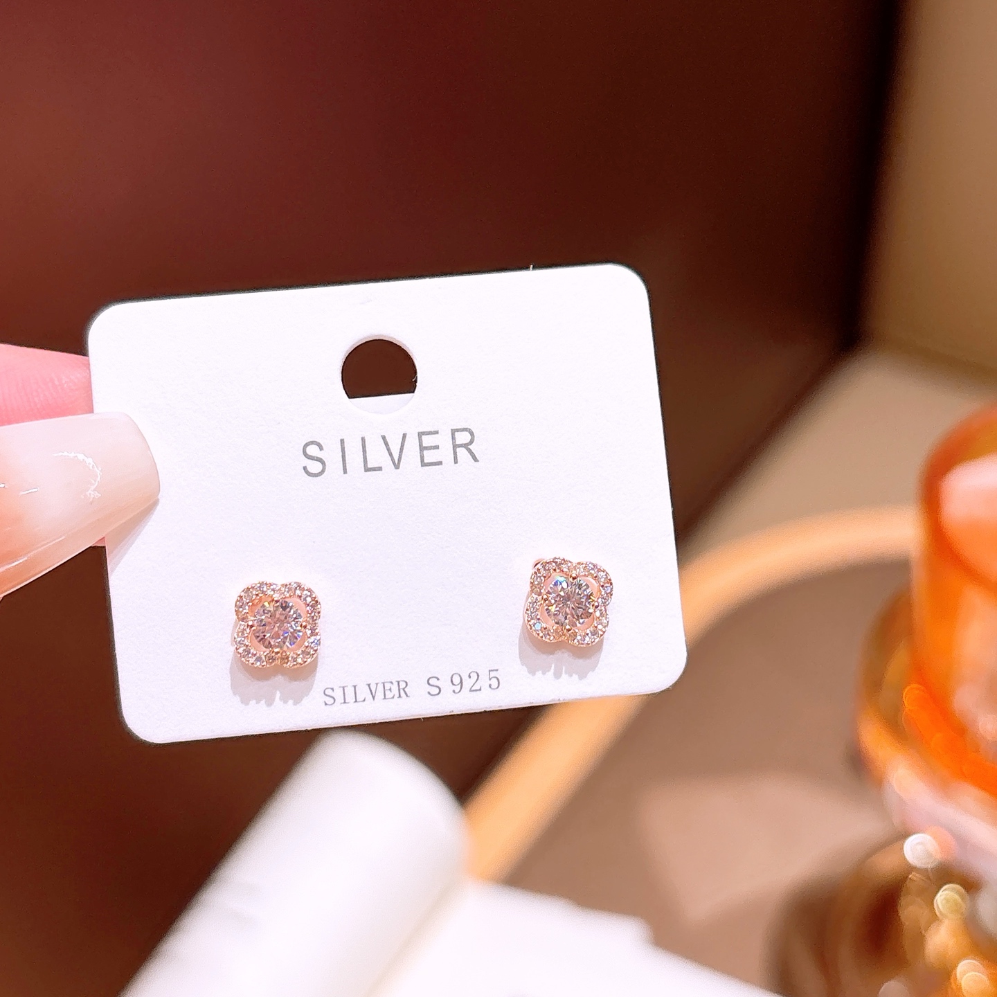 Nickel Free Silver Earrings Forest Everyday Wear Gold