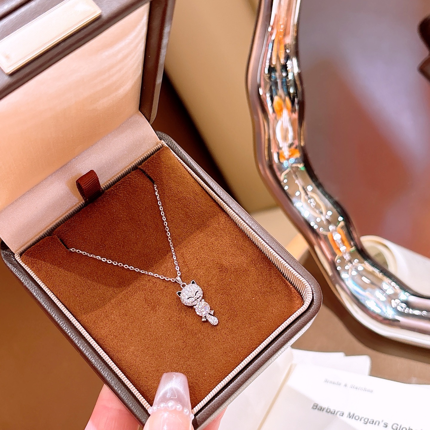 Fine Silver Moissanite Necklace Ethereal Self-love Silver