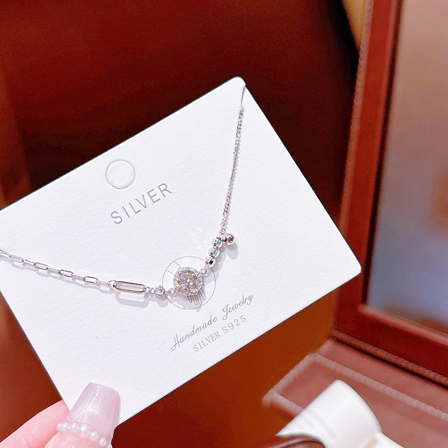 知性的純銀ブレスレットシルバー 母の日