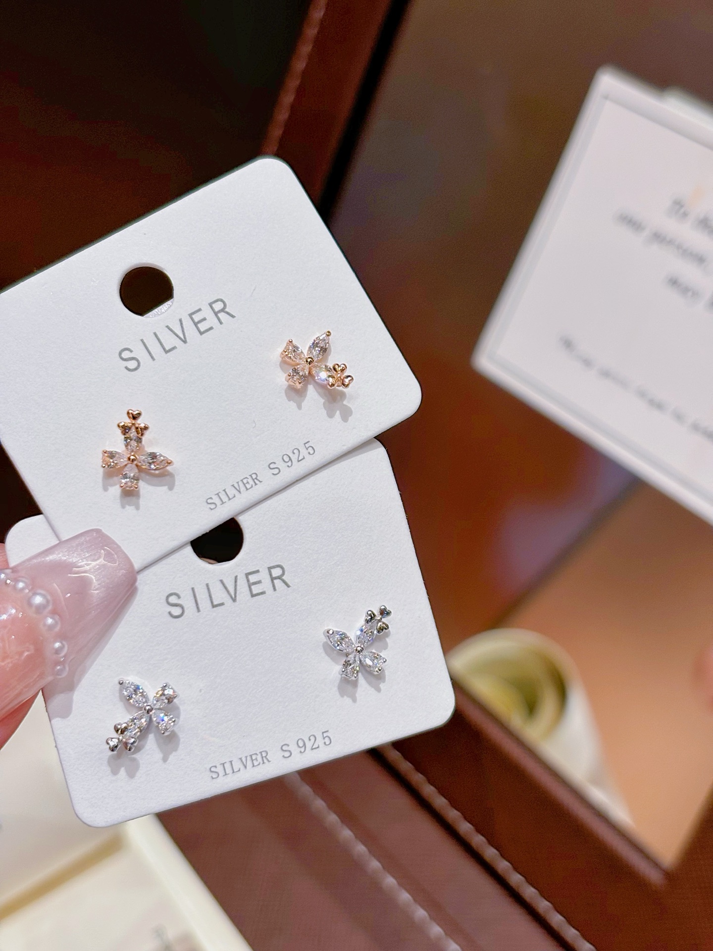 High Polish Silver Earrings Romantic Valentine's Day Silver