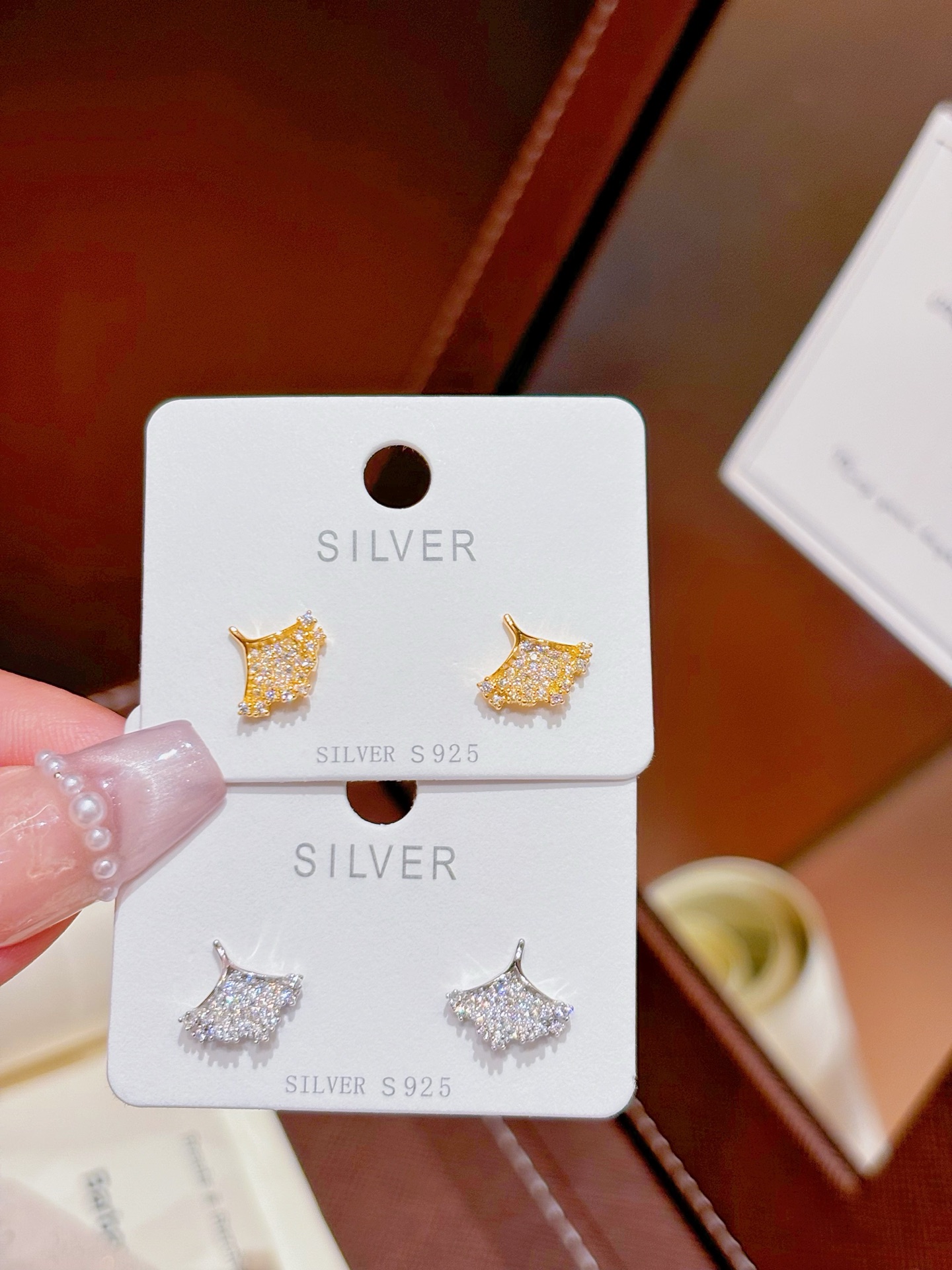 925 Silver Earrings Cute Father's Day Silver