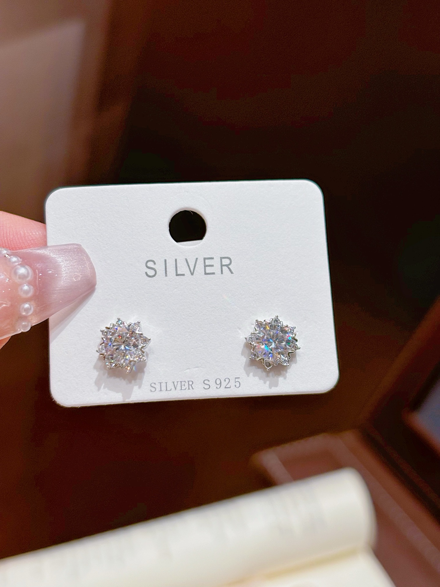 S925 Sterling Silver Earrings Chic Office Gold