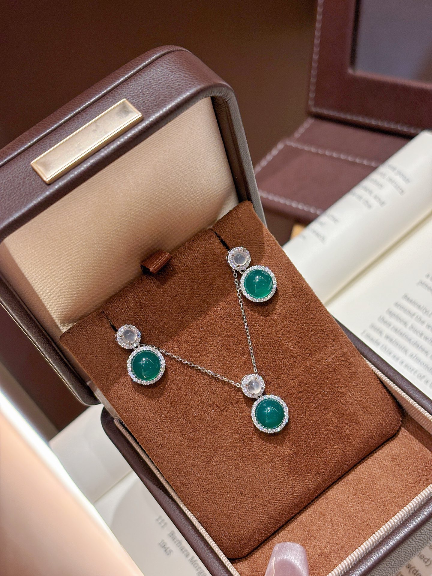 Fine Silver Earrings & Necklace Set Girly Graduation Gold