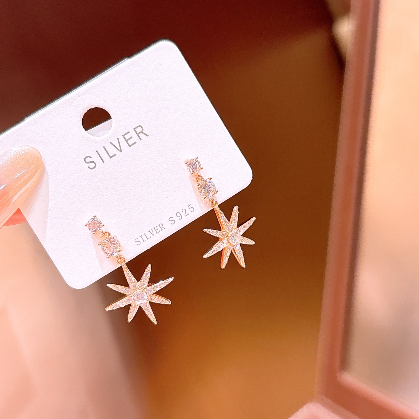 Hypoallergenic Silver Earrings Pure Mother's Birthday Silver