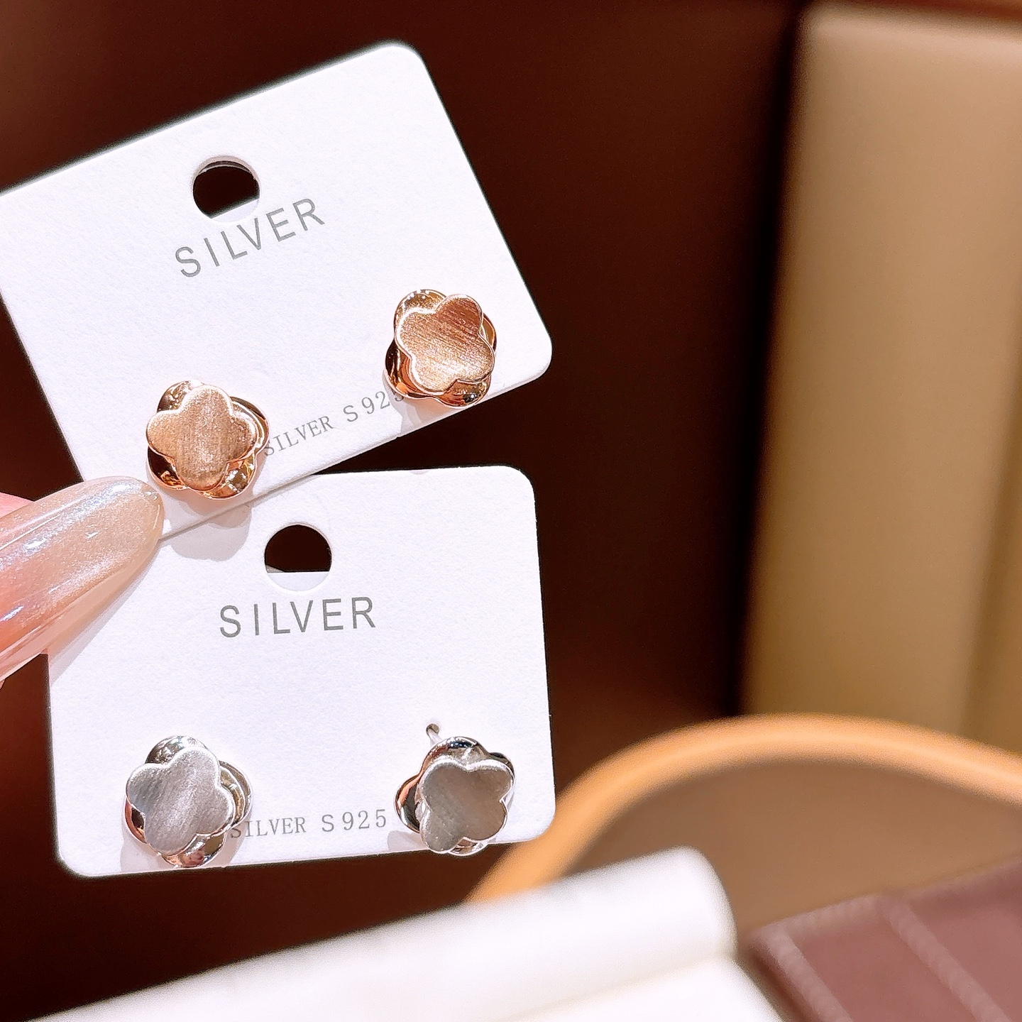 925 Silver Earrings Soft Gift for Her Gold