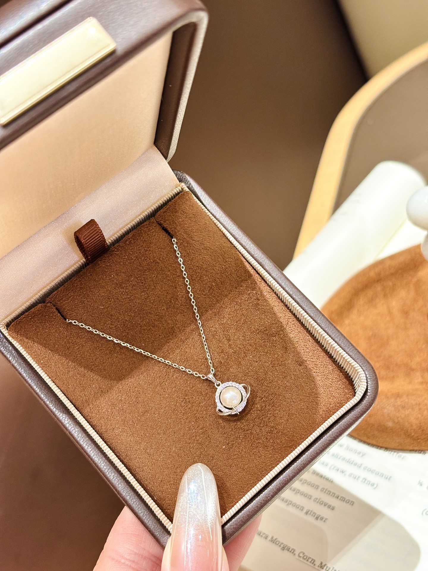 Solid Silver Necklace Unique Proposal Gold