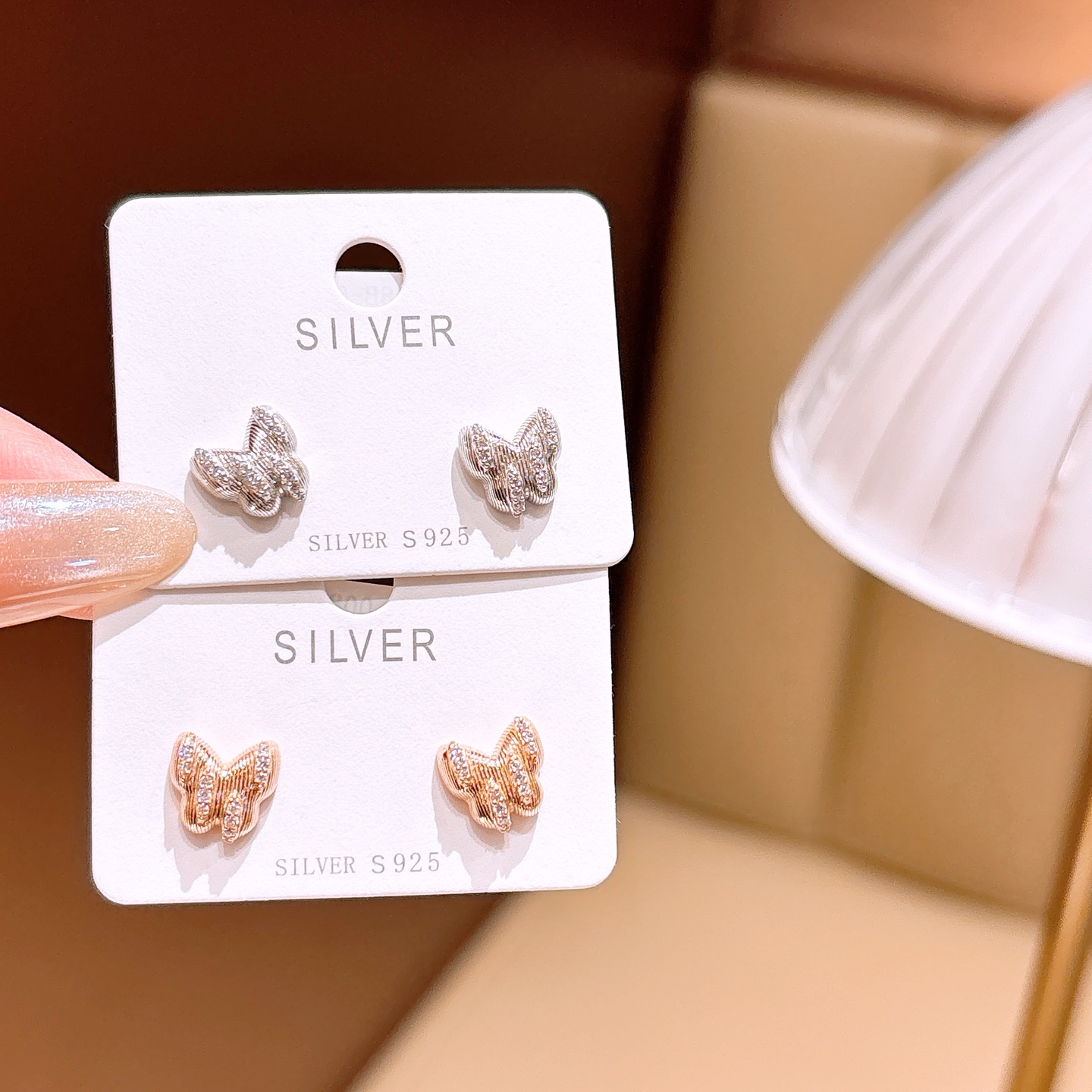 S925 Sterlingsilber Ohrringe Elegant Lehrertag Silber