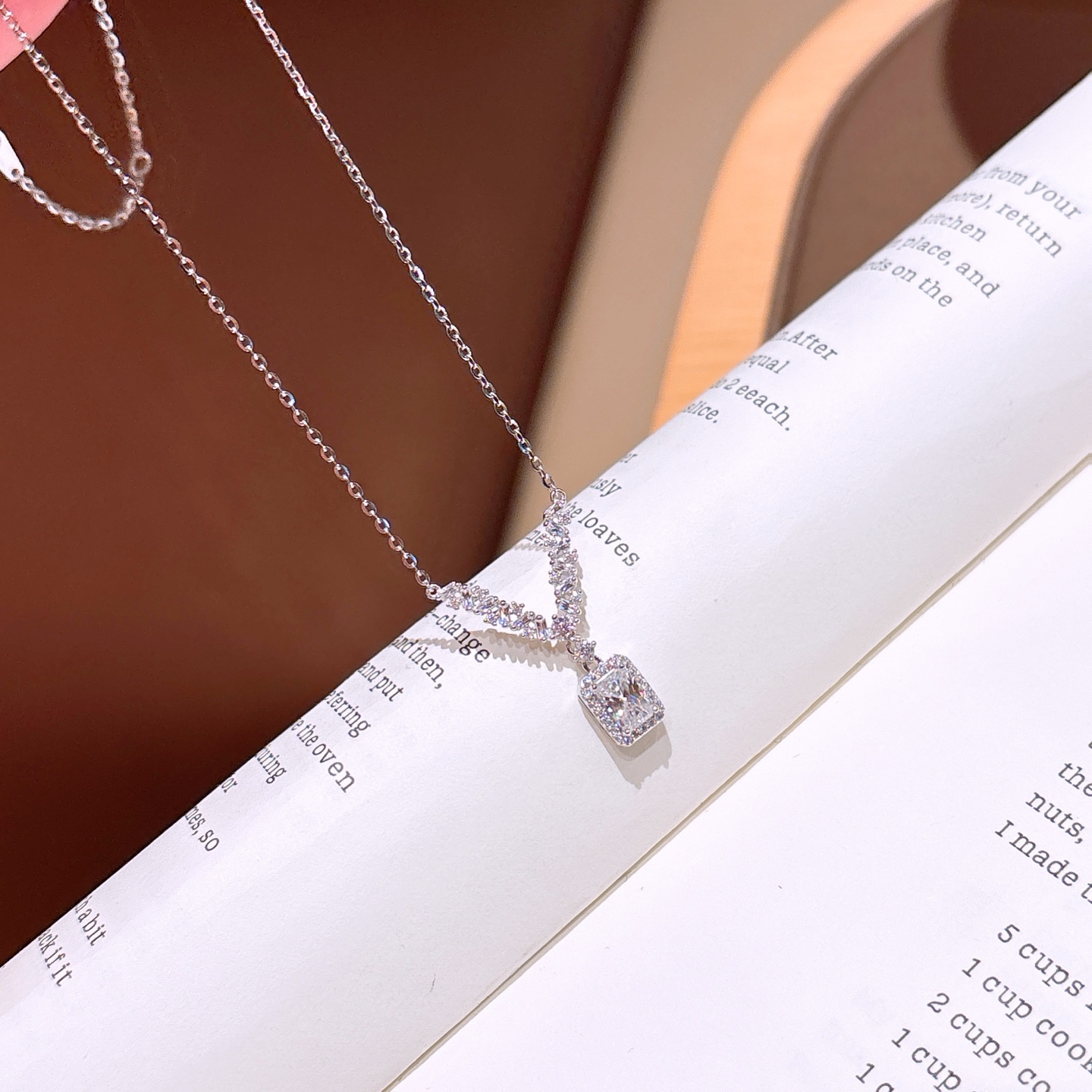 Allergiearmes Silber Moissanit Kette Elegant Jahrestag Silber