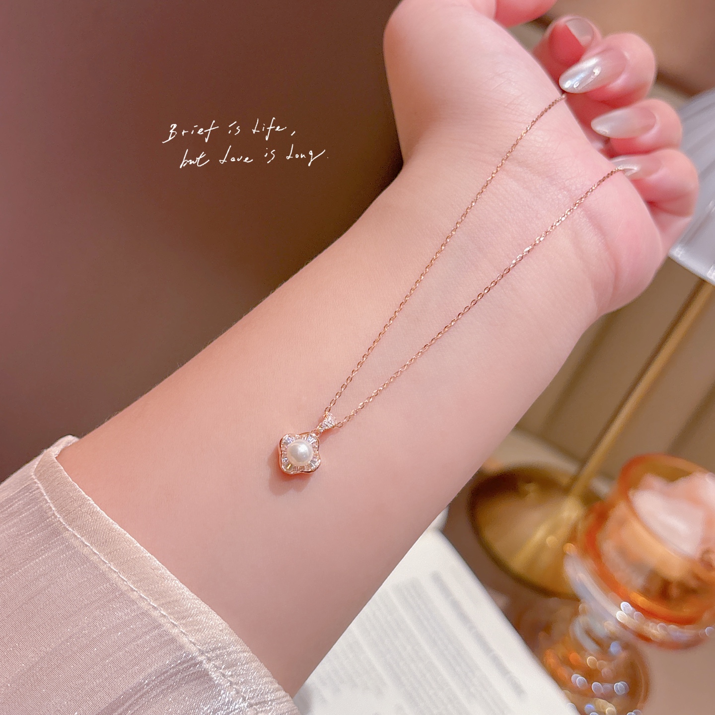 Solid Silver Necklace Ethereal Everyday Wear Gold