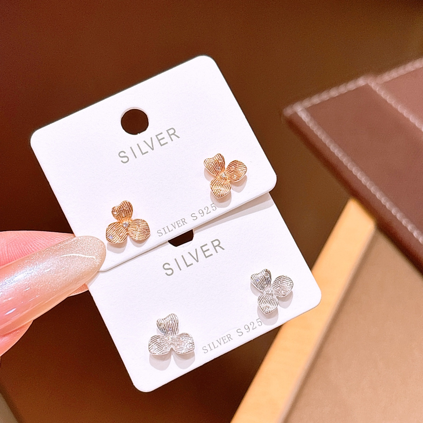 Nickel Free Silver Earrings Ins Style Office Silver