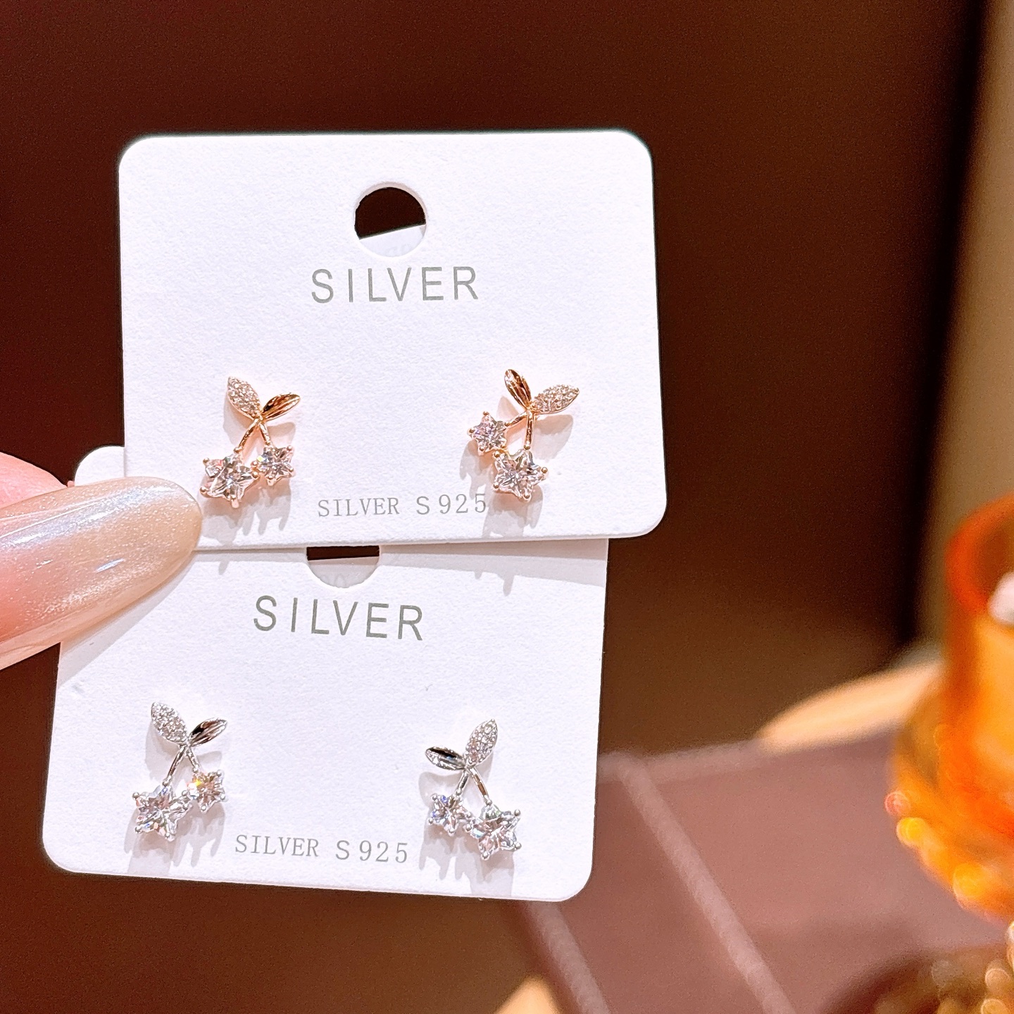 925 Silver Earrings Sweet & Cool Valentine's Day Silver