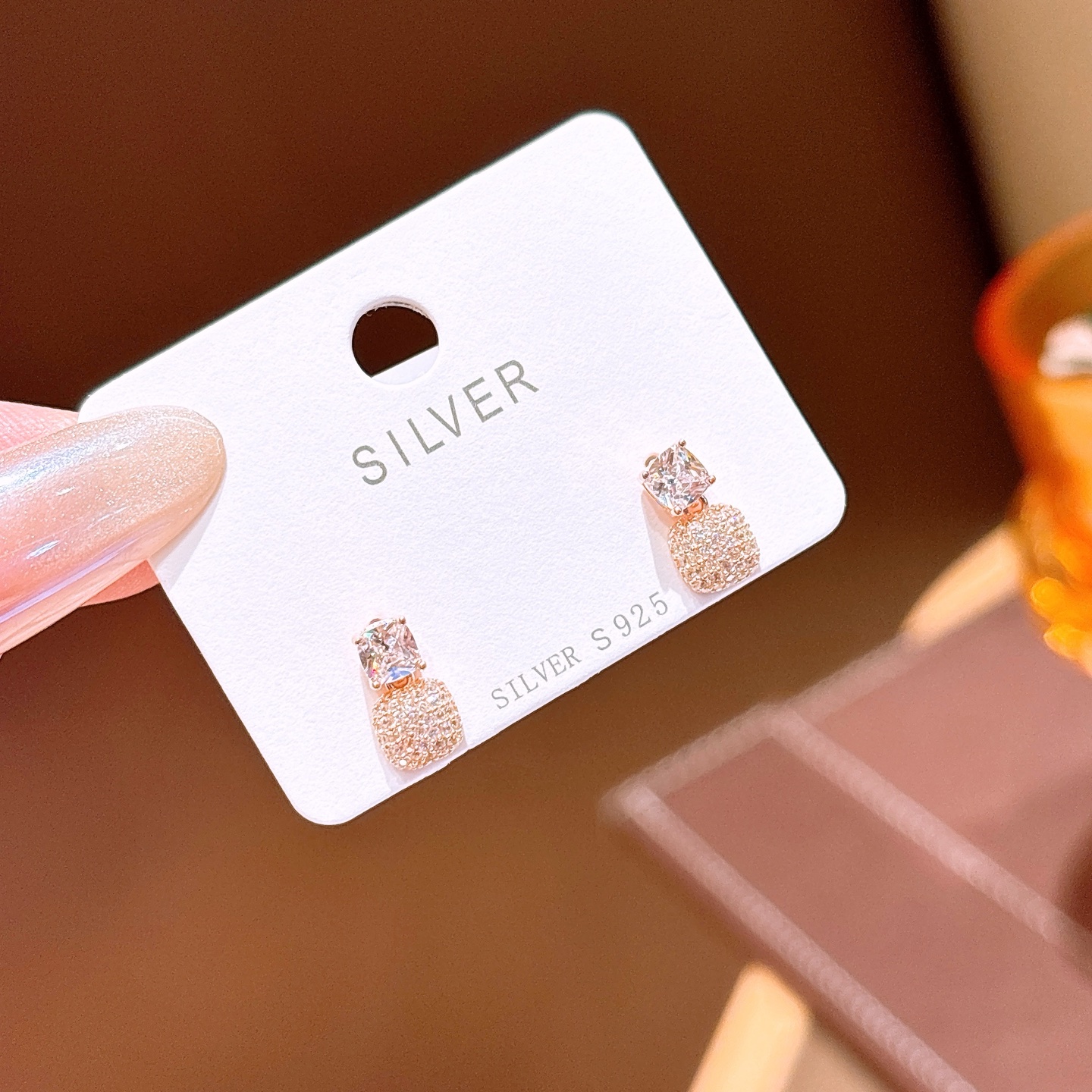 Solid Silver Earrings Playful Party Silver