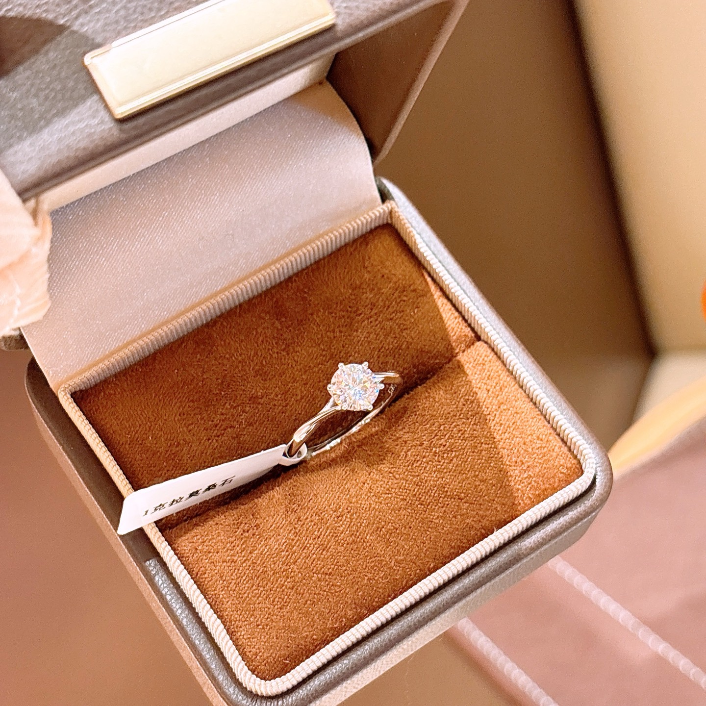 S925 Sterling Silver Moissanite Ring Delicate Date Night Gold