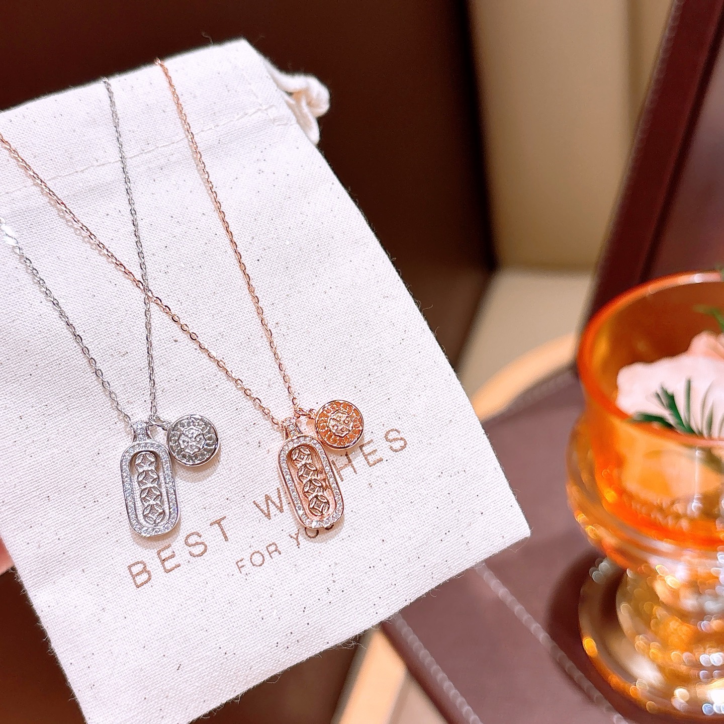 Low Allergy Silver Necklace Sweet Valentine's Day Gold