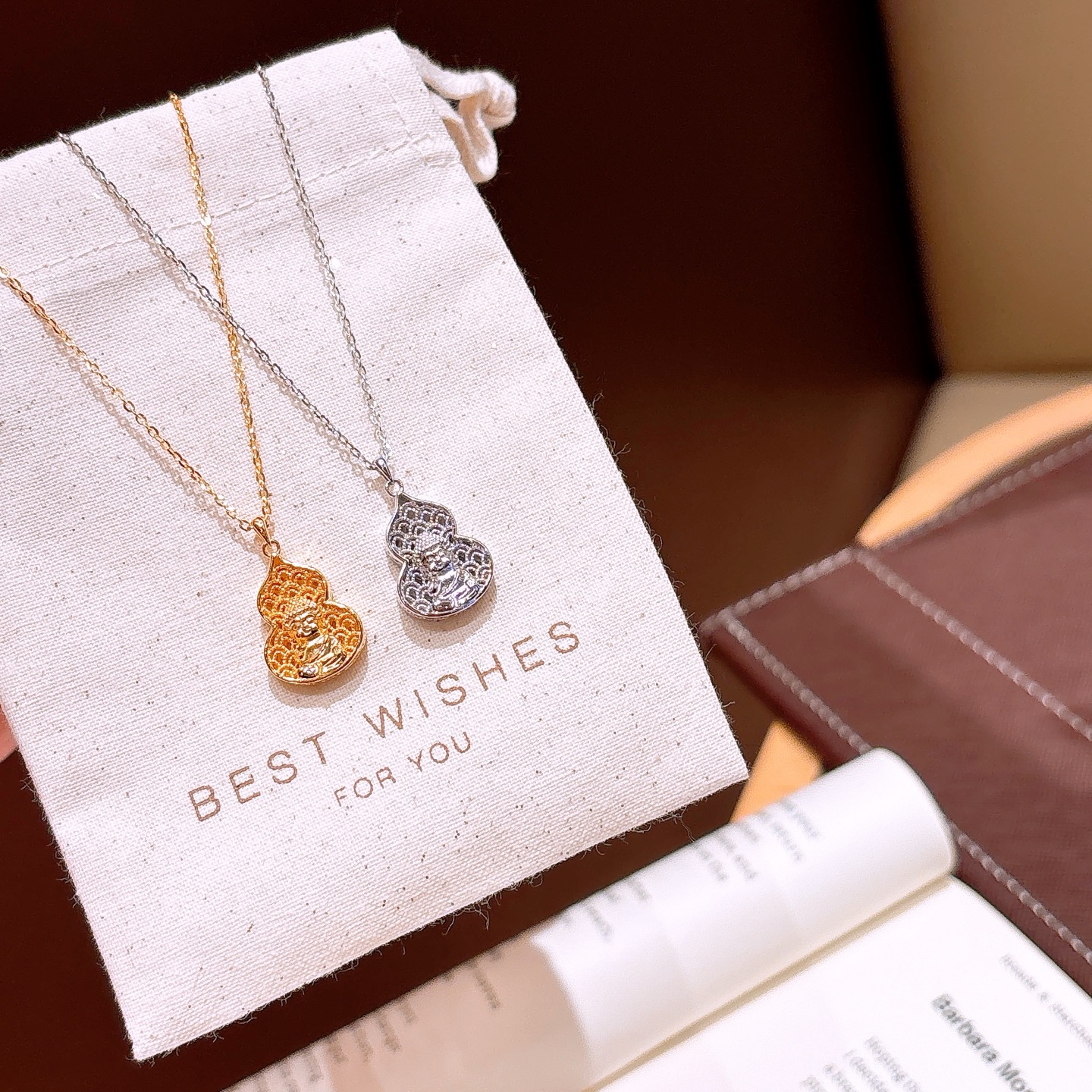 Fine Silver Necklace Sweet & Cool Teacher's Day Gold