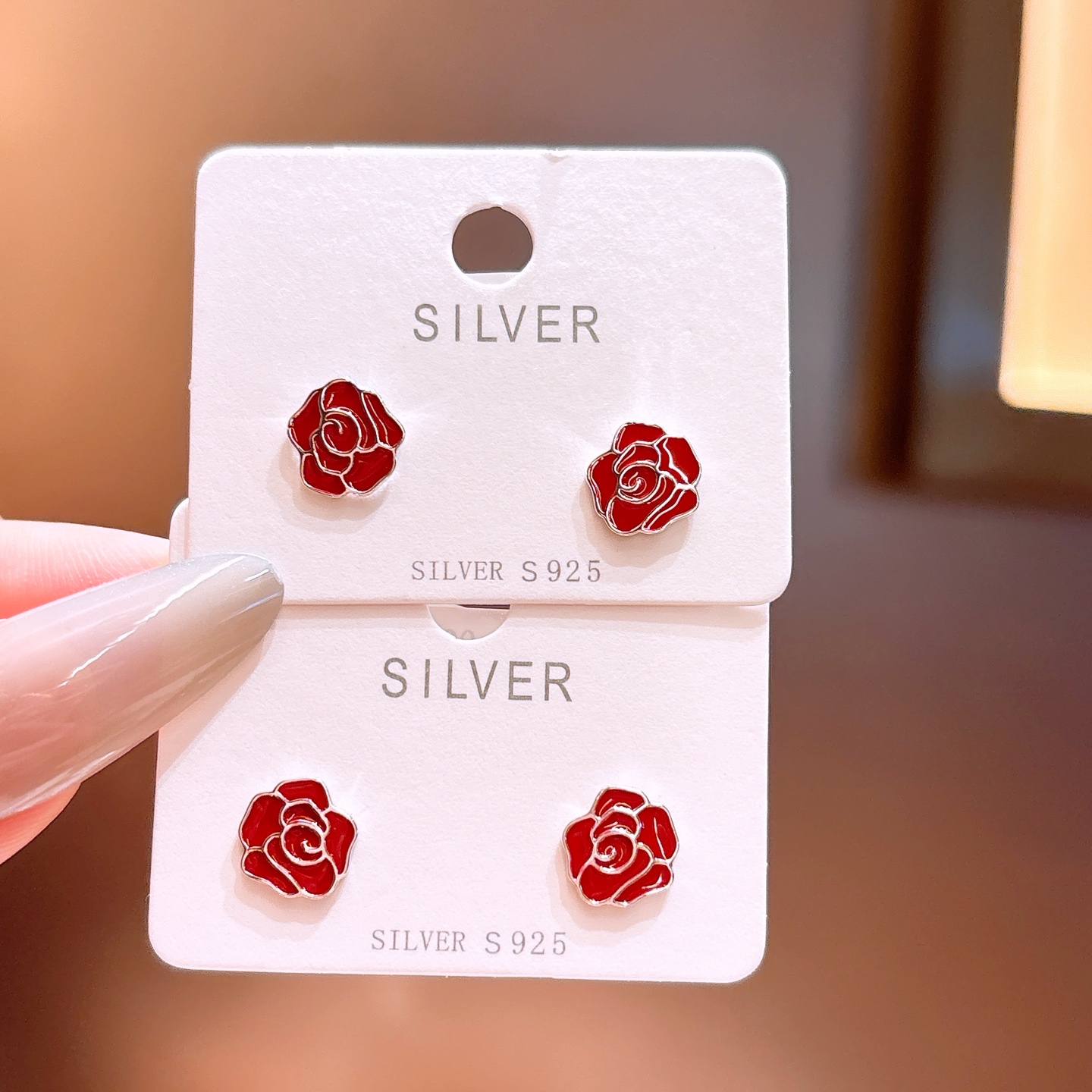 Solid Silver Earrings French Office Silver