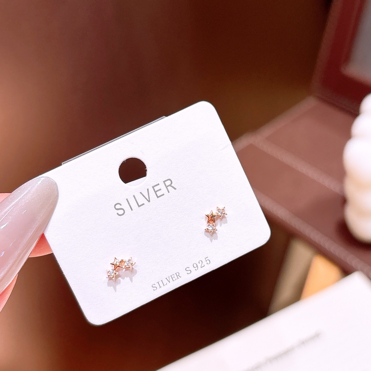 High Polish Silver Earrings Forest Birthday Silver