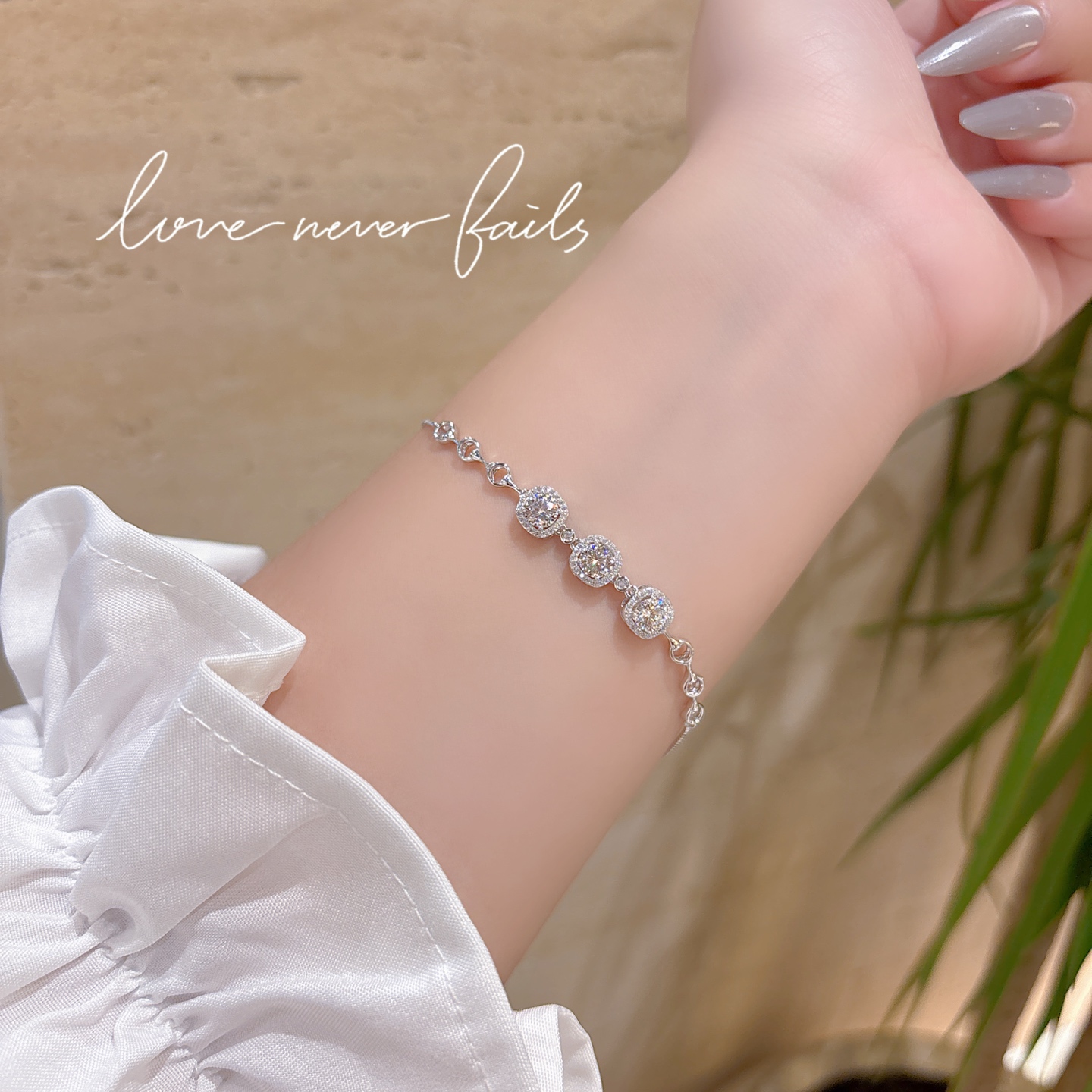 S925 Sterling Silver Moissanite Bracelet Precision Engagement Silver