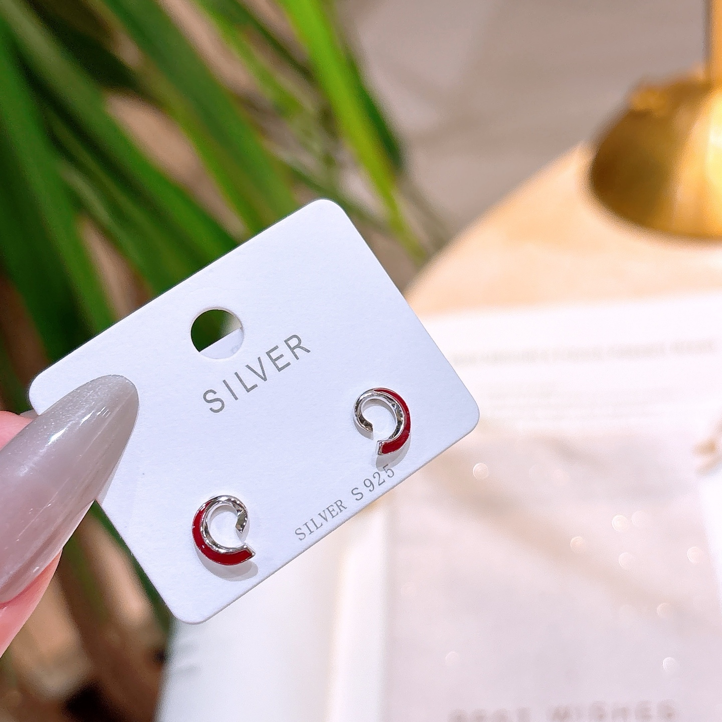 Solid Silver Earrings Ethereal Spring Festival Gold