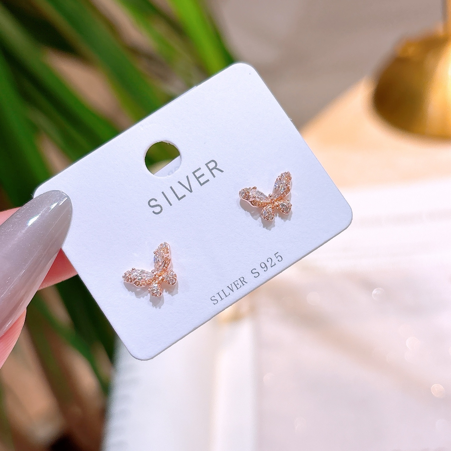 925 Silver Earrings Chic Banquet Silver