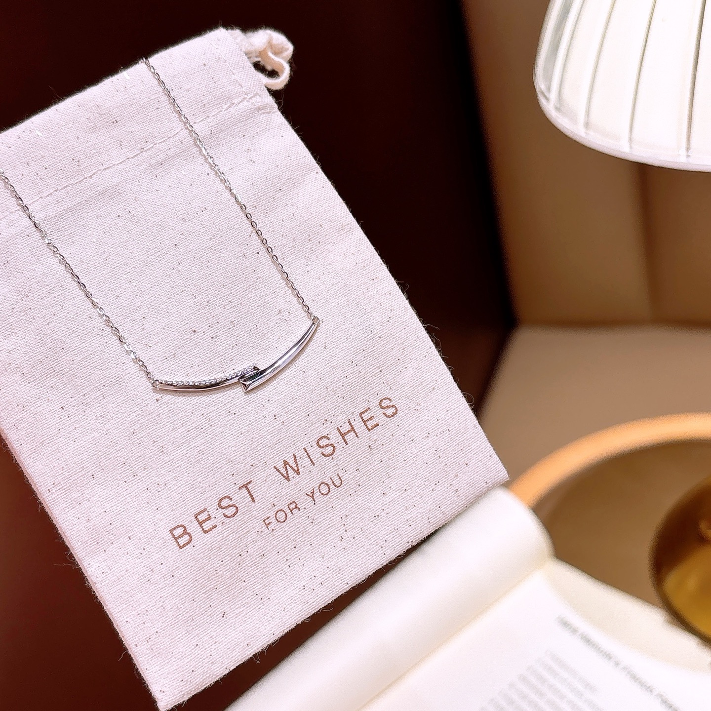 Low Allergy Silver Moissanite Necklace Fashion Gift for Her Silver