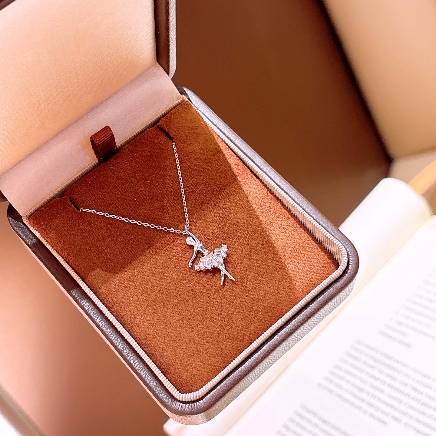 Solid Silver Moissanite Necklace Ins Style Valentine's Day Silver