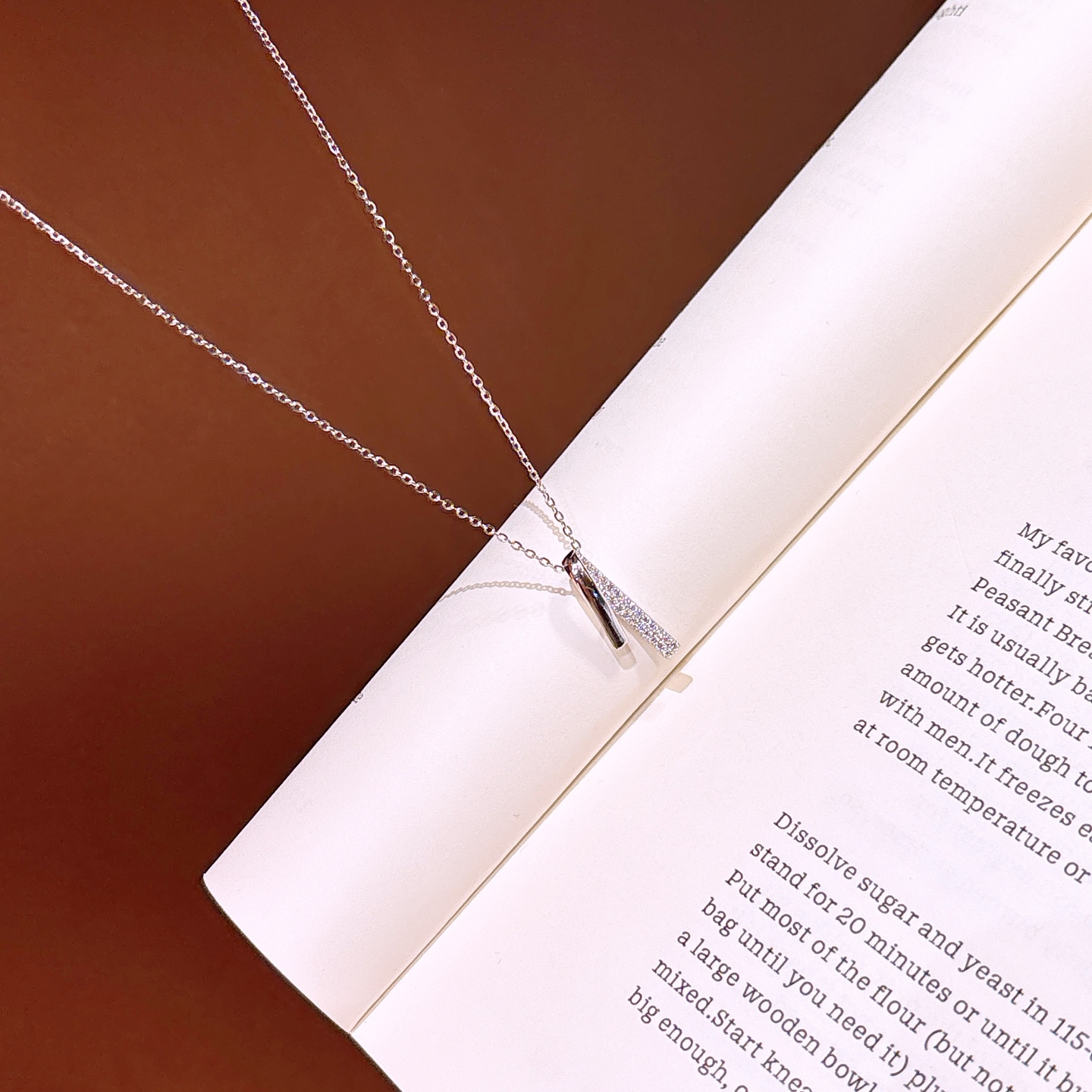 High Polish Silver Moissanite Necklace Light Luxury Birthday Gold