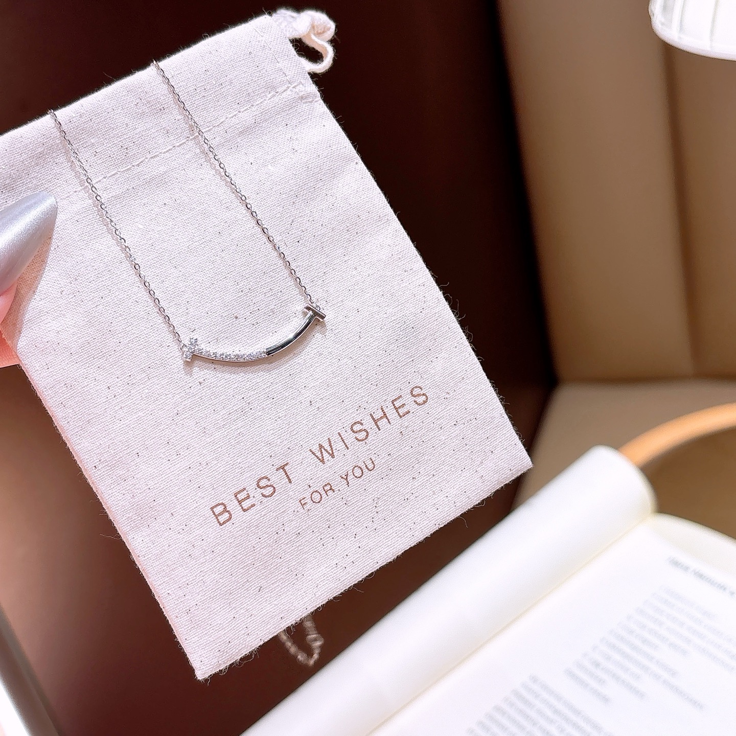 S925 Sterling Silver Moissanite Necklace Elegant Mother's Day Gold