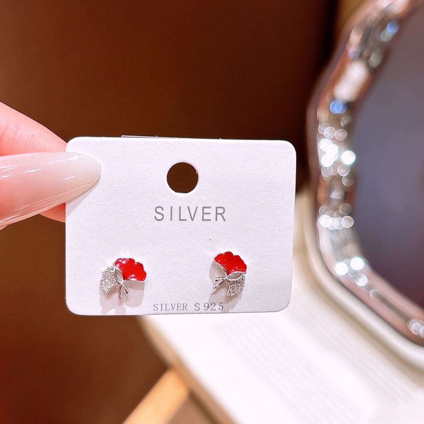 S925 Sterlingsilber Ohrringe Süß & cool Abschluss Silber