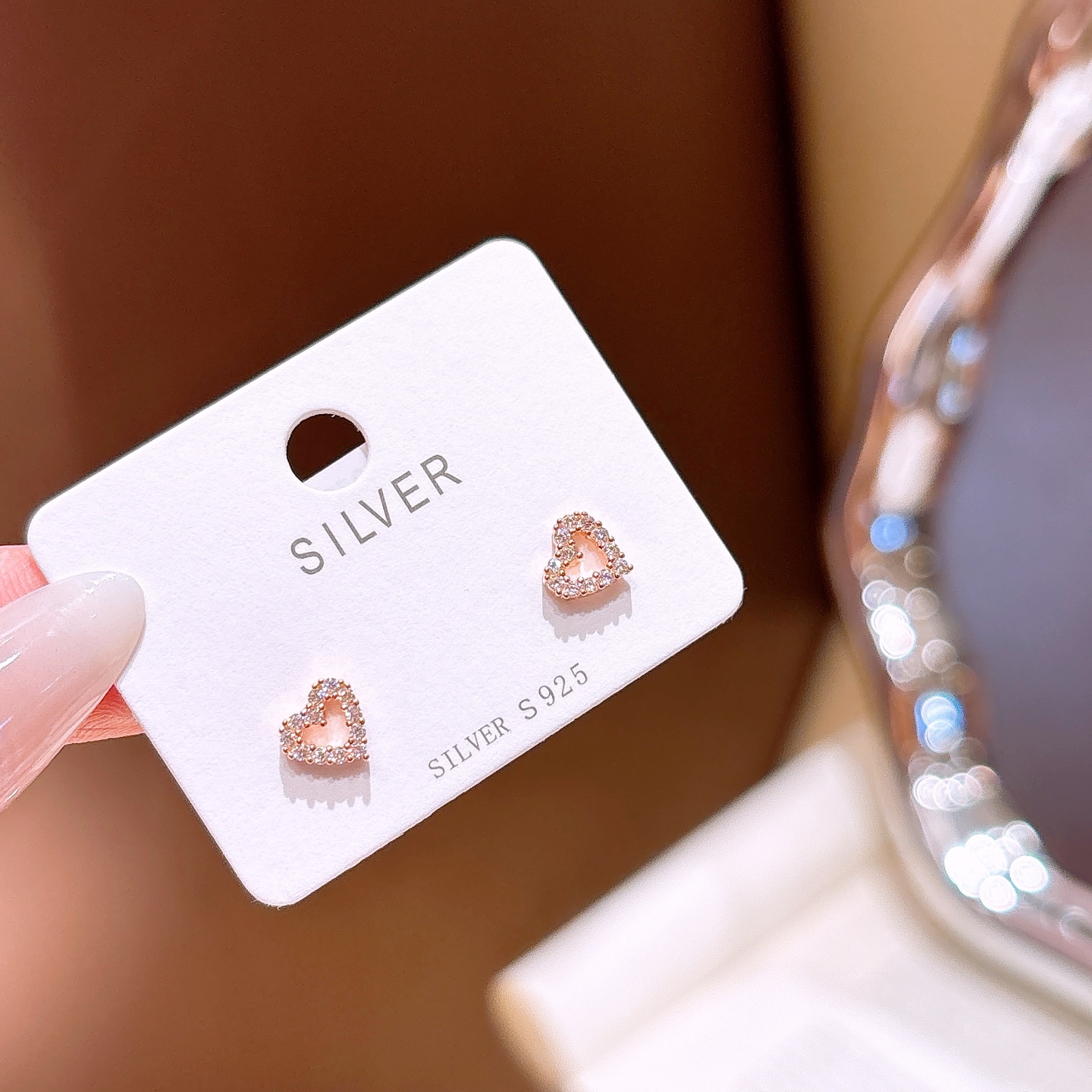 韓国風低アレルギー銀イヤリングシルバー 晩餐会