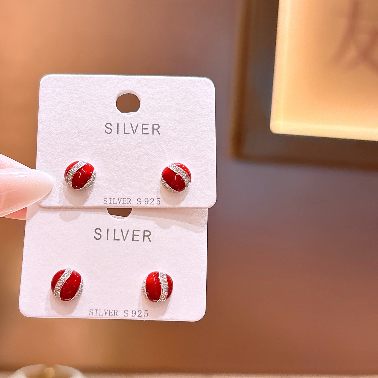 Hypoallergenic Silver Earrings Forest Valentine's Day Gold